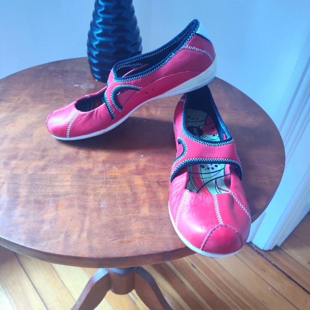 Merrell Plie Red Mary Jane slip on sandals